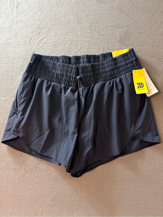 all in motion Pants - all in motion - Blue Smocked-Waist High-Rise Woven Athletic Shorts